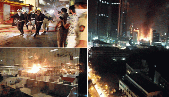 मुंबई  जश्न का माहौल मातम में बदला, कमला मिल्स कम्पाउंड में आग से 14 की मौत