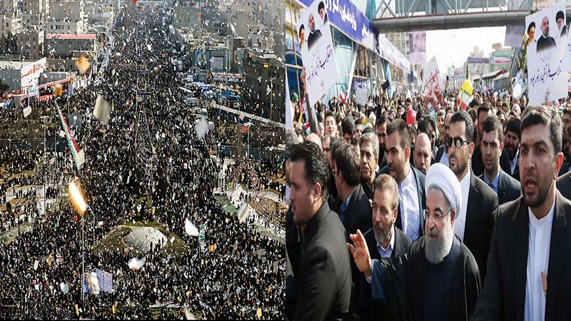 ईरान में आज़ादी की रैली में जनता की मौजूदगी का रिकॉर्ड टूटा, दुश्मन हैरान व परेशान