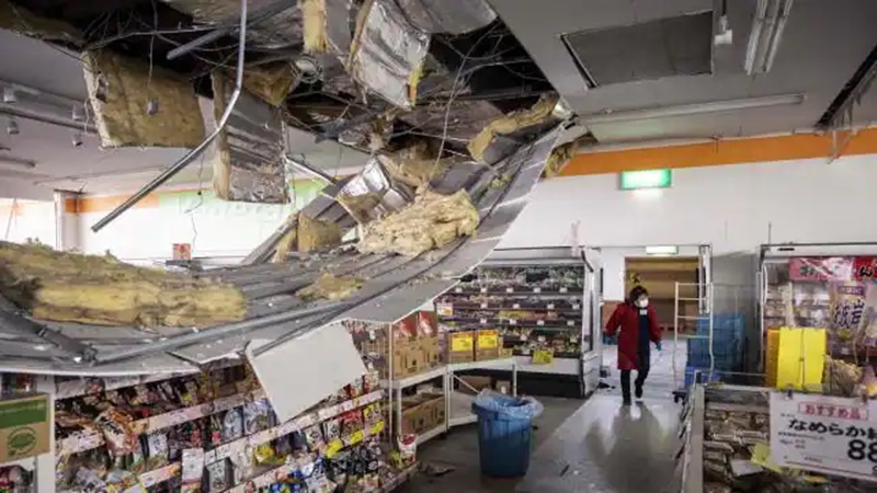 जापान में तीव्र भूकंप से भारी तबाही