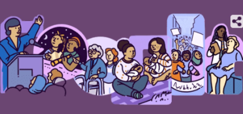 अंतर्राष्ट्रीय महिला दिवस पर दुनिया भर की महिलाओं को शुभकामना दे रहा है गूगल का विशेष डूडल