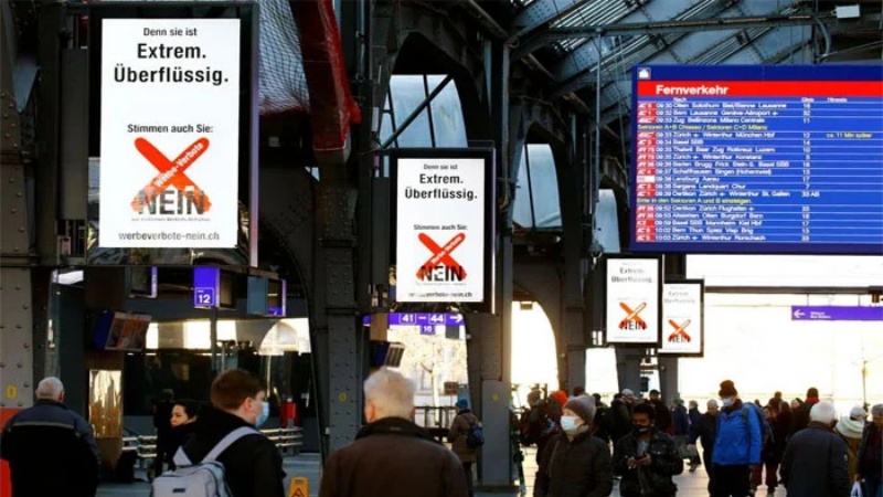 स्विट्जरलैंड ने तंबाकू के विज्ञापन पर प्रतिबंध लगाने का फैसला किया