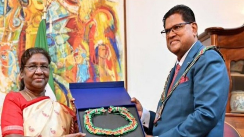 सूरीनाम का सर्वोच्च नागरिक सम्मान पाने वाली पहली भारतीय बनीं राष्ट्रपति द्रौपदी मुर्मू