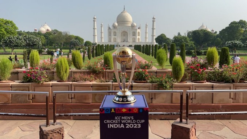 ताजमहल पहुंची आईसीसी क्रिकेट वर्ल्ड कप 2023 की ट्राफी