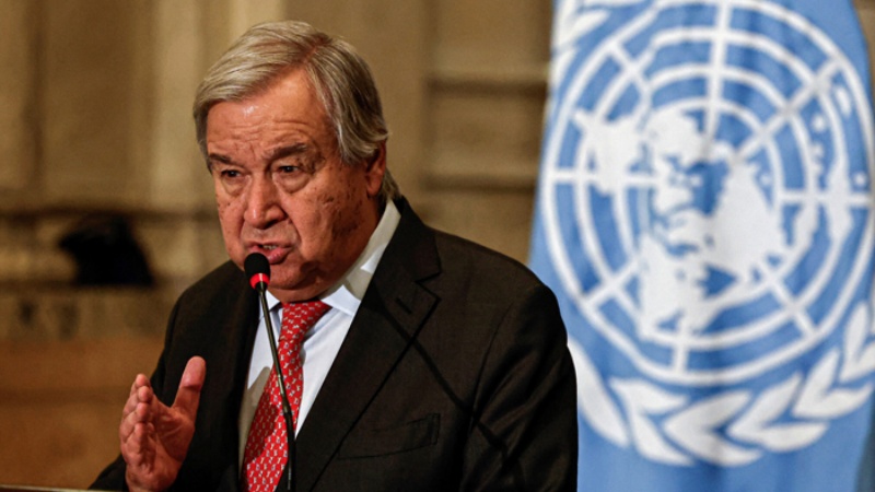 फ़िलिस्तीनियों के समर्थन में संयुक्त राष्ट्र प्रमुख एंटोनियो गुटेरेस का बयान