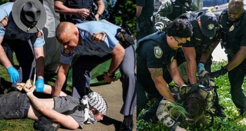 अमरीकी विश्वविद्यालयों में पुलिस ने इजरायल विरोधी प्रदर्शनकारियों पर हमला किया