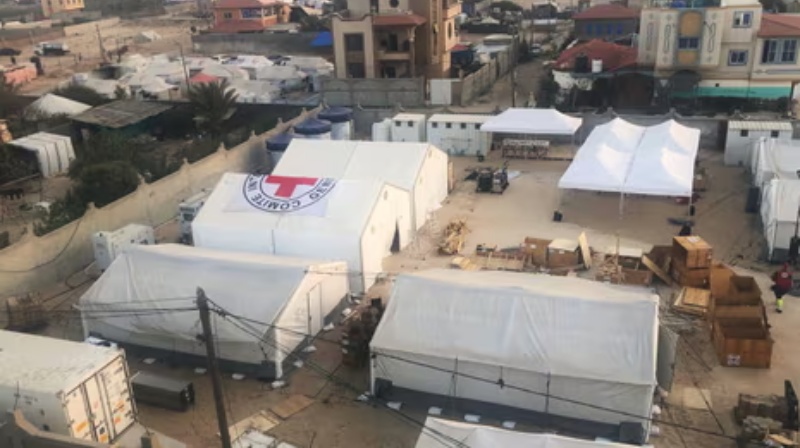 रेड क्रॉस की अंतर्राष्ट्रीय समिति ने राफा में फील्ड अस्पताल खोला