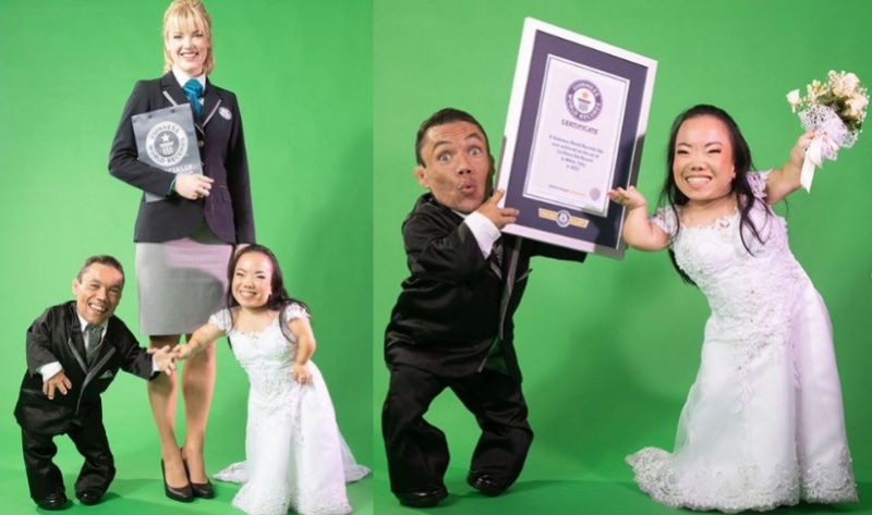 गिनीज वर्ल्ड रिकॉर्ड में दर्ज हुई सबसे छोटे कद के जोड़े की शादी