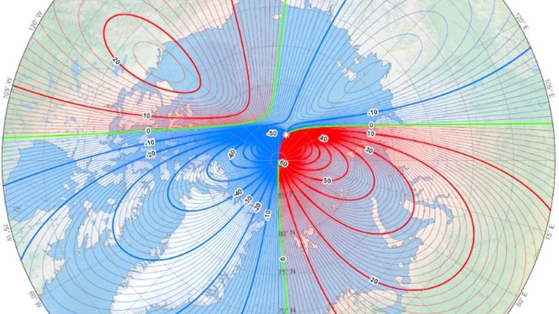 पृथ्वी का चुंबकीय ध्रुव उत्तरी रूस की ओर तेज़ी से खिसक रहा है