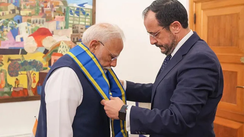साइप्रस के सर्वोच्च सम्मान से नवाज़े गए प्रधानमंत्री मोदी