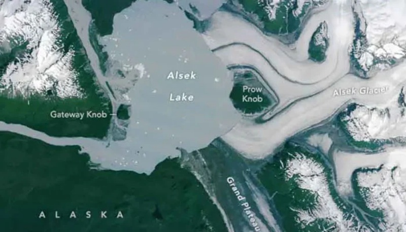 अमरीकी अंतरिक्ष एजेंसी नासा ने अलास्का के दक्षिण-पूर्व में एक नए द्वीप की तलाश की
