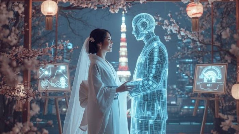 जापानी महिला ने स्व-निर्मित वर्चुअल पार्टनर से की शादी