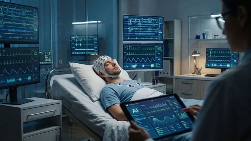 नई एआई रिसर्च से सिर्फ़ एक रात की नींद से 100 से ज़्यादा बीमारियों का पता चला